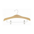 Decorate Wooden Suit Hanger w/Clips (Natural)